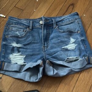 Denim Distressed Women Shorts
